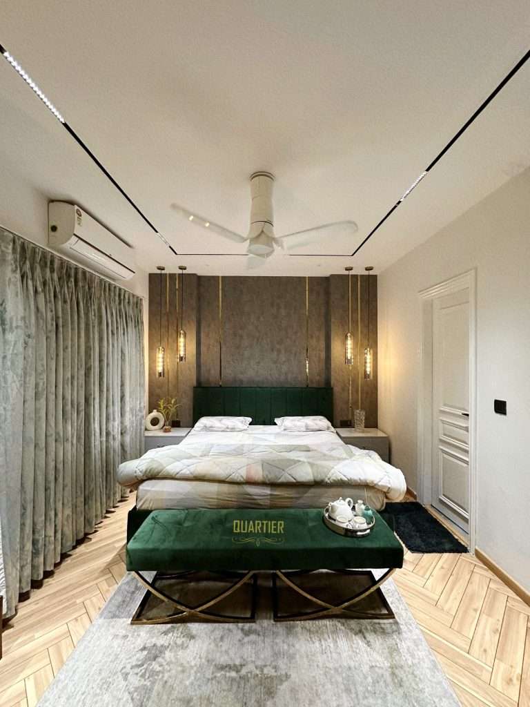 Elite Golf Green Bedroom Interior