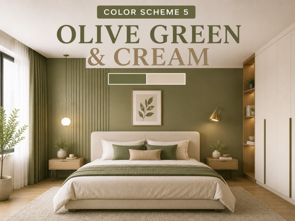 Olive Green and Cream