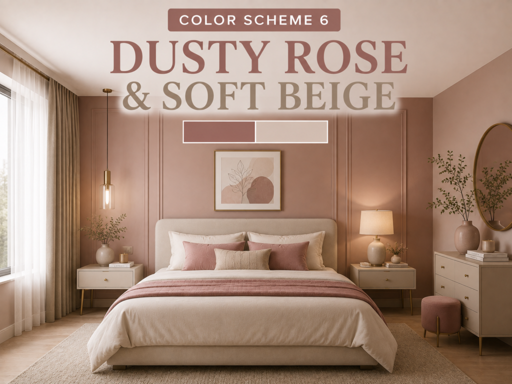 Dusty Rose and Soft Beige